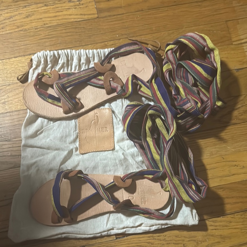 Brother Vellies Colorful Strappy Gladiator Sandals